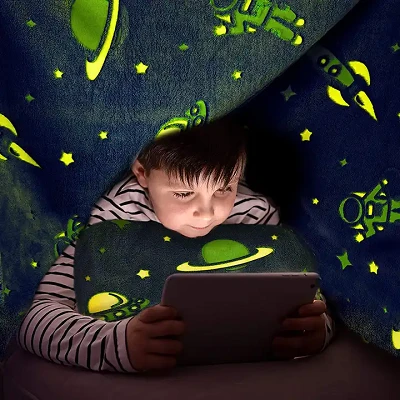 Luminous Throw Blanket With Pillow