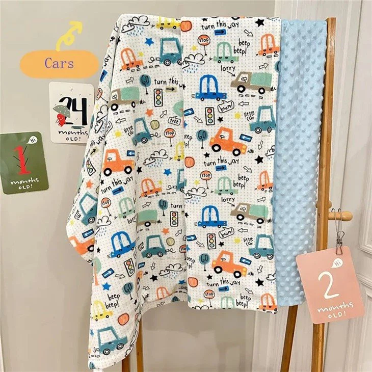 blue minky blanket