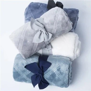 클래식 산호 양털 담요